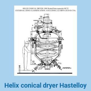 144 a - Sécheur conique à hélice en Hastelloy